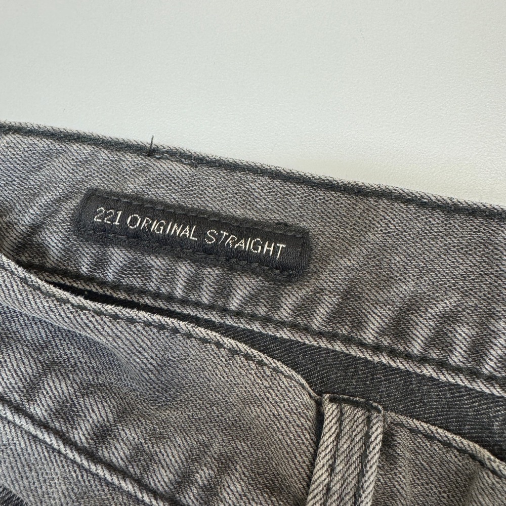 Lucky Brand Jeans Mens 40x30 Gray 221 Original Straight Denim Grunge Goth Skater - Picture 5 of 11